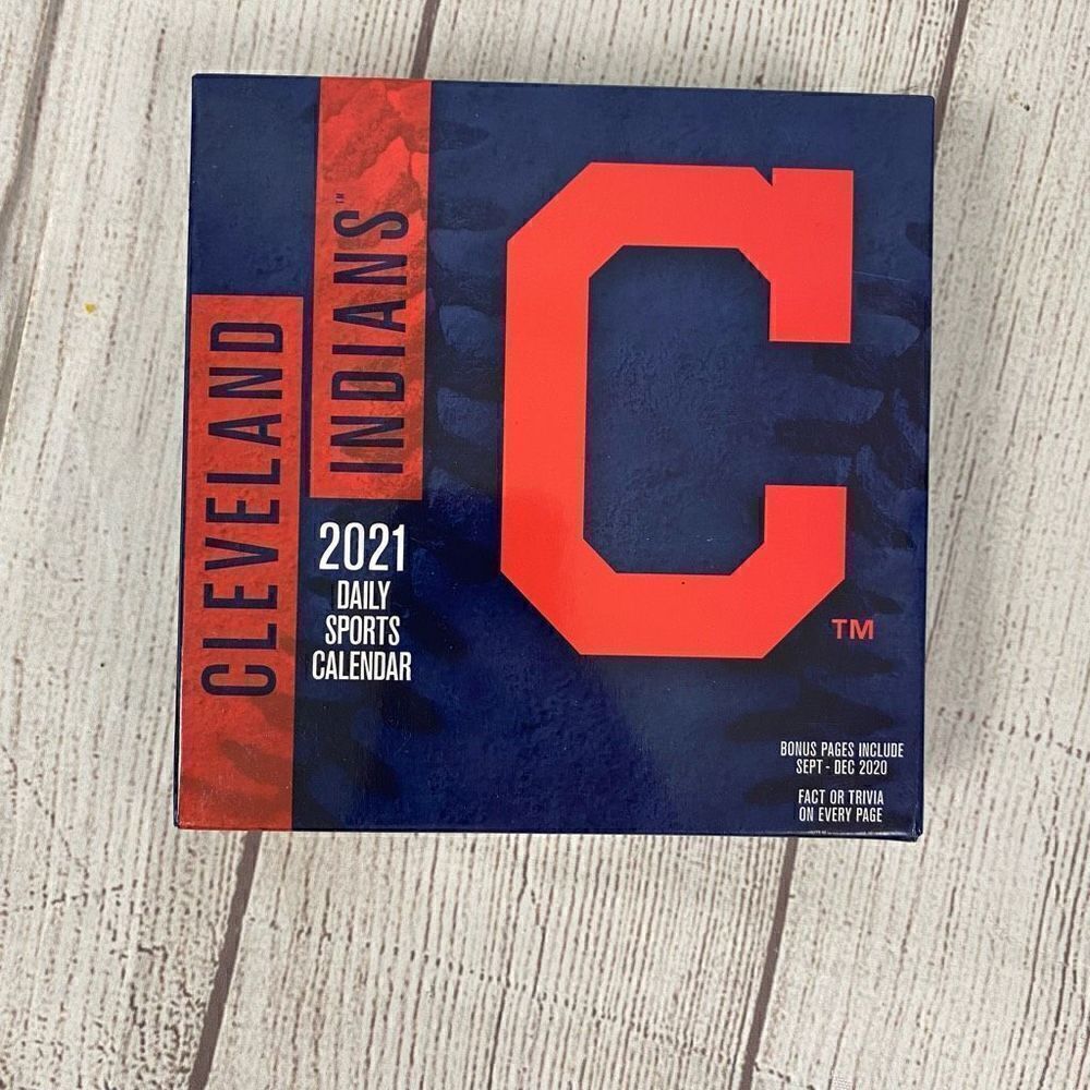 Cleveland Indians collectible 2021 sports calendar w/trivia new in box